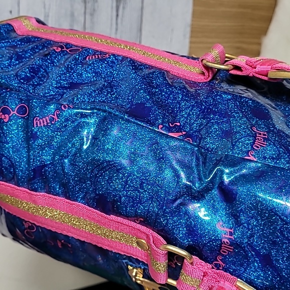 Y2K Hello Kitty Bowler Vinyl Sparkly Shoulder Bag - Picture 15 of 16